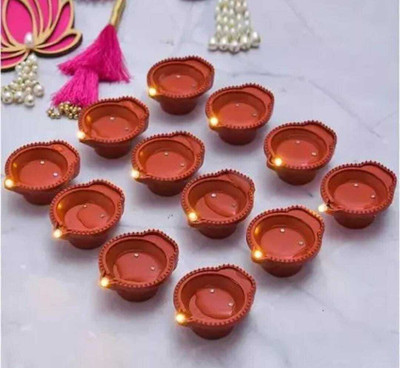 DIMAKSHI HANDMADE Plastic Table Diya Set(Height: 4 inch)