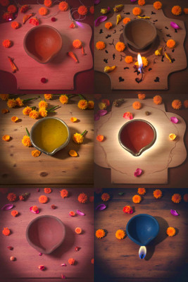 PKG Traditional Mitti Diya | Handmade Clay Oil Lamp for Diwali, Pooja & Home Decor Terracotta (Pack of 6) Table Diya Set(Height: 1.5 inch)