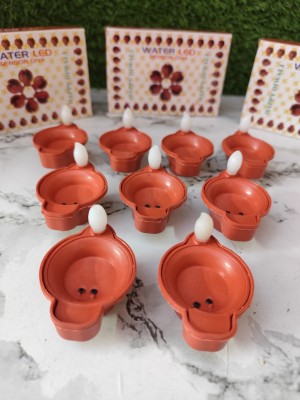 Zippytoon Plastic (Pack of 9) Table Diya Set(Height: 2 inch)