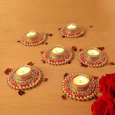 ABC moti diya Cast Iron (Pack of 6) Table Diya Set(Height: 2 inch)