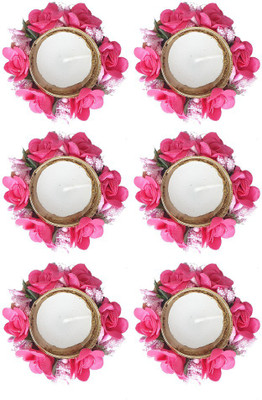 GIFT JAIPUR Gold Plated (Pack of 6) Table Diya Set(Height: 1 inch)