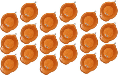 Da Novira Water Sensor Reusable Led Diyas for Home Decor,Festivals Decoration Diwali Light Plastic (Pack of 18) Table Diya Set(Height: 1.5 inch)