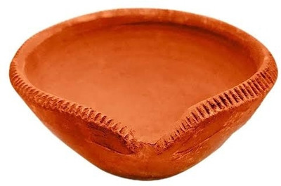 TUFAN Terracotta (Pack of 10) Table Diya Set(Height: 1.5 inch)