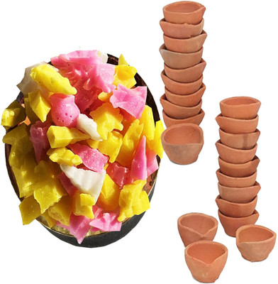 Awadh Earthenware (Pack of 51) Table Diya(Height: 2 inch)