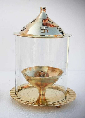 ROYALTRADERS Brass Table Diya Brass Table Diya(Height: 4.5 inch)
