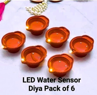 Kim Plastic (Pack of 6) Table Diya Set(Height: 2.16535 inch)