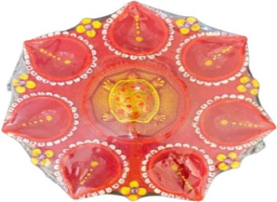 Sevak sevak om diya Pottery Table Diya Set(Height: 10 inch)