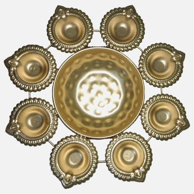 Glory Iron Table Diya Set(Height: 1.496 inch)