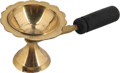 Jagmohan Brass Table Diya(Height: 2 inch)