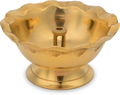 Rudra Centre Brass Table Diya(Height: 1.5 inch)