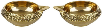SH RETAIL Brass (Pack of 2) Table Diya Set(Height: 6.5 cm)