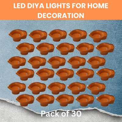 Clairbell Plastic (Pack of 30) Table Diya Set(Height: 2 inch)