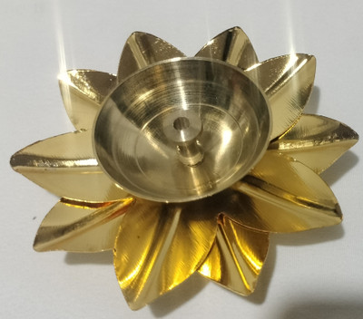 Mohammad Anwer Brass (Pack of 2) Table Diya Set(Height: 1.2 inch)