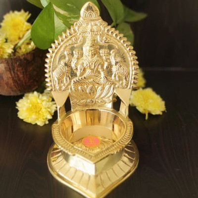 pujacraft Brass Table Diya(Height: 5.5 inch)