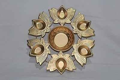 INSTORE Iron Table Diya(Height: 1 inch)