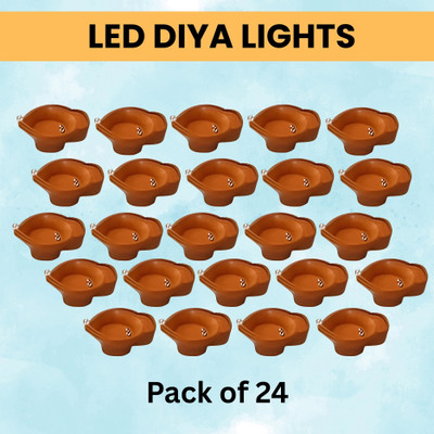 Guggu Plastic (Pack of 24) Table Diya Set(Height: 2 inch)