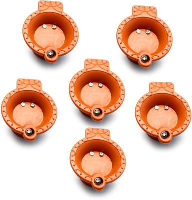 SachdevaCHouse Water Sensor LED Diya Set Plastic Water-Sensitive Diyas for Festive & Home Décor Plastic (Pack of 6) Table Diya Set(Height: 2 inch)