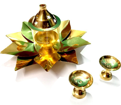 JAMM Brass Table Diya(Height: 4 inch)