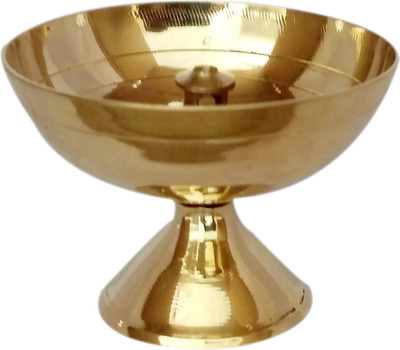 T-KA108 Brass Akhand Jyoti Diya/ Lamp By T-KA108 Purity of homes Brass Table Diya(Height: 1.75 inch)