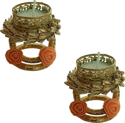 Ayas Craft pma-08 Brass (Pack of 2) Table Diya Set(Height: 3 inch)