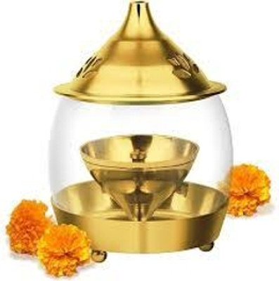 Misty Twenty Twenty Brass Table Diya(Height: 4.5 inch)