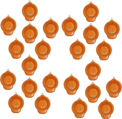 SOMUDEE Plastic (Pack of 24) Table Diya Set(Height: 1.5 inch)