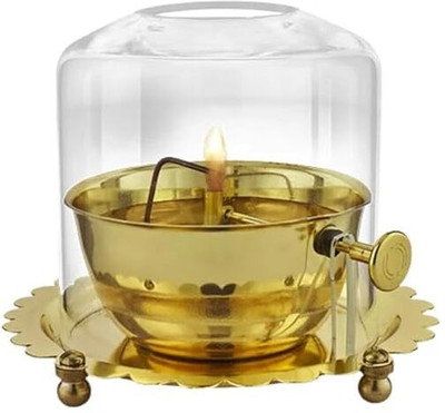 SHREEAASHIRWAD Brass Table Diya Set(Height: 15 inch)