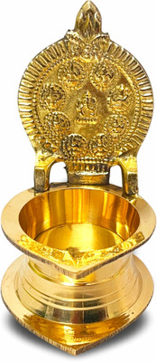 TORPPEZA Brass Peacock Design Diya for Diwali and all festival pooja (Size - 09cm) Brass Table Diya(Height: 4 inch)