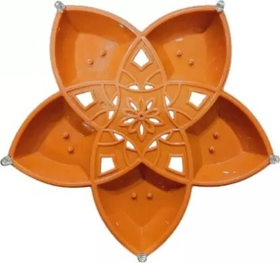 NKPR Traditional Panchmukhi 5 in 1 Water LED Diya Temple Home Diwali Decorate 897 Candle(Brown, Pack of 1)