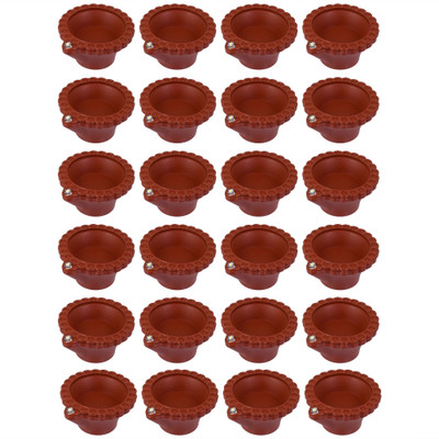 morir Plastic (Pack of 6) Table Diya(Height: 2 inch)