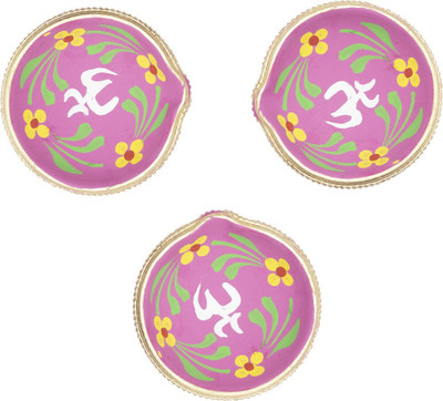 BS NATURAL Pottery (Pack of 3) Table Diya Set(Height: 2 inch)
