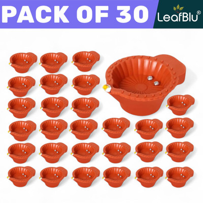 Raga Plus Unique Decorative Diwali Water Sensor Diya Plastic (Pack of 30) Table Diya(Height: 1.5 inch)