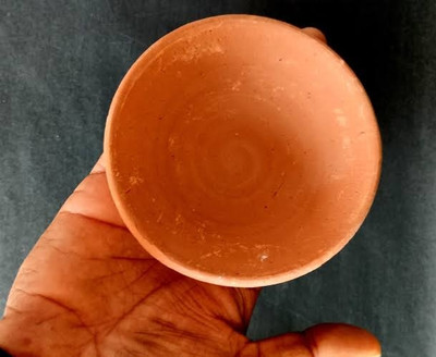 PJA Earthenware Table Diya(Height: 3 inch)