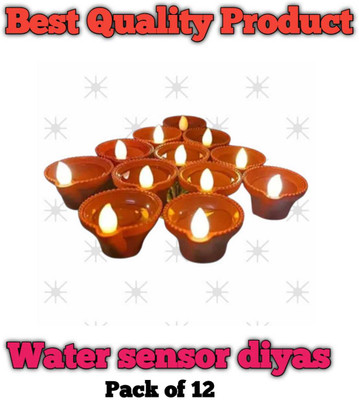 priortech solutions Plastic (Pack of 12) Hanging Diya(Height: 6.5 inch)