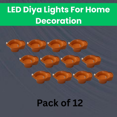Guggu Plastic (Pack of 12) Table Diya Set(Height: 2 inch)