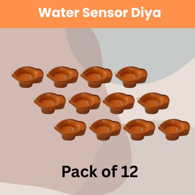 Guggu Plastic (Pack of 12) Table Diya Set(Height: 2 inch)