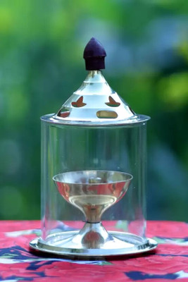 DARIDRA BHANJAN Brass Diya for Puja, Diya for Festive Diwali, Deepak Brass Table Diya (Hight:5) Brass Table Diya(Height: 5 inch)