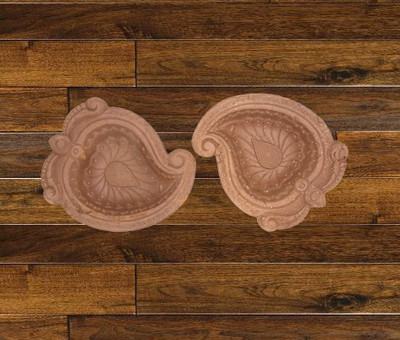 Onlinch Brown Diya | Diyas for Pooja (Pack of 2) Earthenware (Pack of 2) Table Diya(Height: 3 inch)