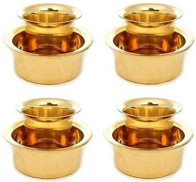 ANDARISTORE Brass (Pack of 4) Table Diya(Height: 4 inch)