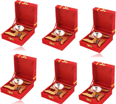 Great Art Brass (Pack of 6) Table Diya(Height: 1.5 inch)