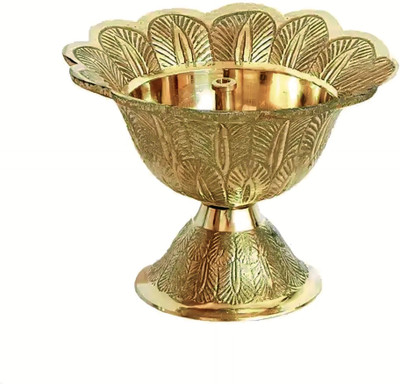 MetalArtt Brass (Pack of 2) Table Diya(Height: 2.5 inch)