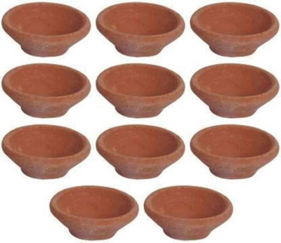 SINAL Earthenware (Pack of 51) Table Diya(Height: 2 inch)