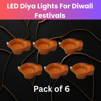SACRO Plastic (Pack of 6) Table Diya Set(Height: 2 inch)