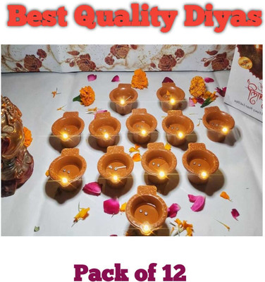 priortech solutions Plastic (Pack of 12) Hanging Diya(Height: 0.5 inch)