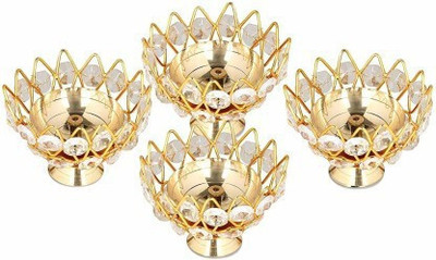 SBBCO Brass (Pack of 4) Table Diya(Height: 1.9 inch)