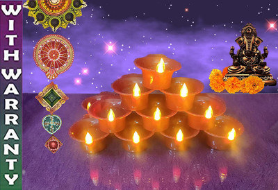 Dipak water sensor diya pack of 36 pcs Plastic (Pack of 36) Table Diya Set(Height: 2 inch)