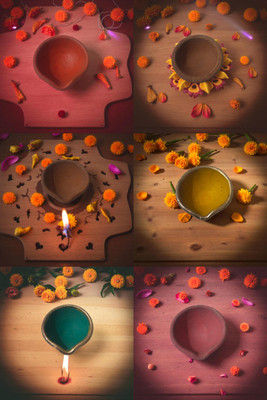PKG Traditional Mitti Diya | Handmade Clay Oil Lamp for Diwali, Pooja & Home Decor Terracotta (Pack of 6) Table Diya Set(Height: 1.5 inch)