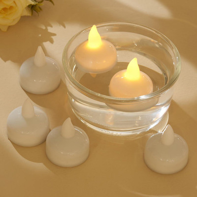 ZoofyNest ZoofyNest Water Sensor LED Tealight Diyas, Flameless Floating Candles for Diwali Plastic (Pack of 12) Table Diya Set(Height: 1.57 inch)