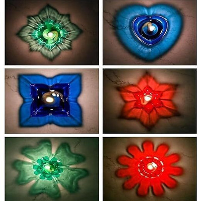 DOEASY Plastic (Pack of 12) Table Diya Set(Height: 1.5 inch)