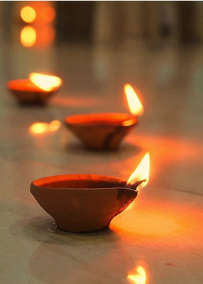 MittiDiya Diwali diya hand made diya Terracotta (Pack of 25) Table Diya Set(Height: 0.8 inch)